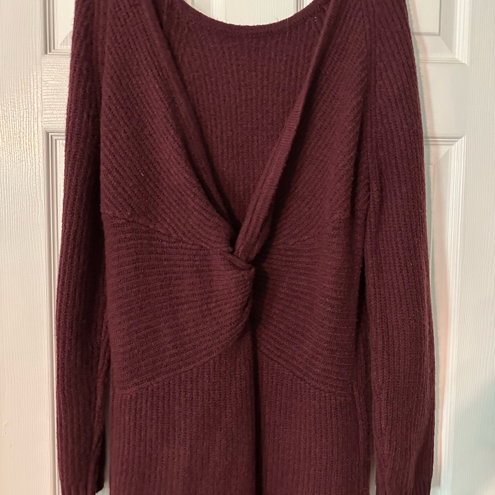 Women's Burgundy Sweater Dress